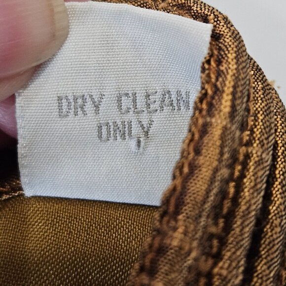 Jami's Contemporary Silk Jacket Medium Open Front Brown Designer Elegant Luxury - Picture 7 of 9